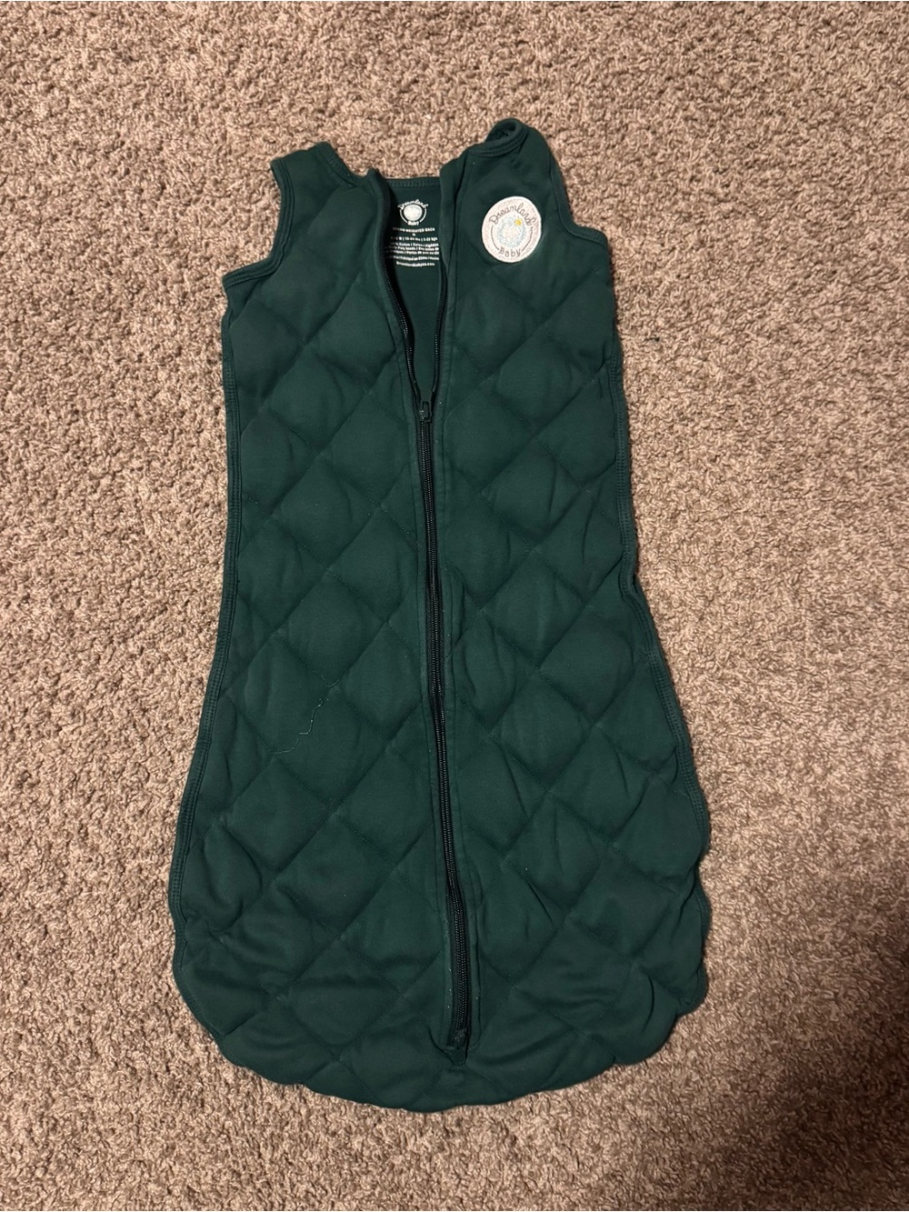 Dreamland Baby 6-12m Weighted Sleep Sack - Forest Green - 1.0 TOG - Picture 5 of 9